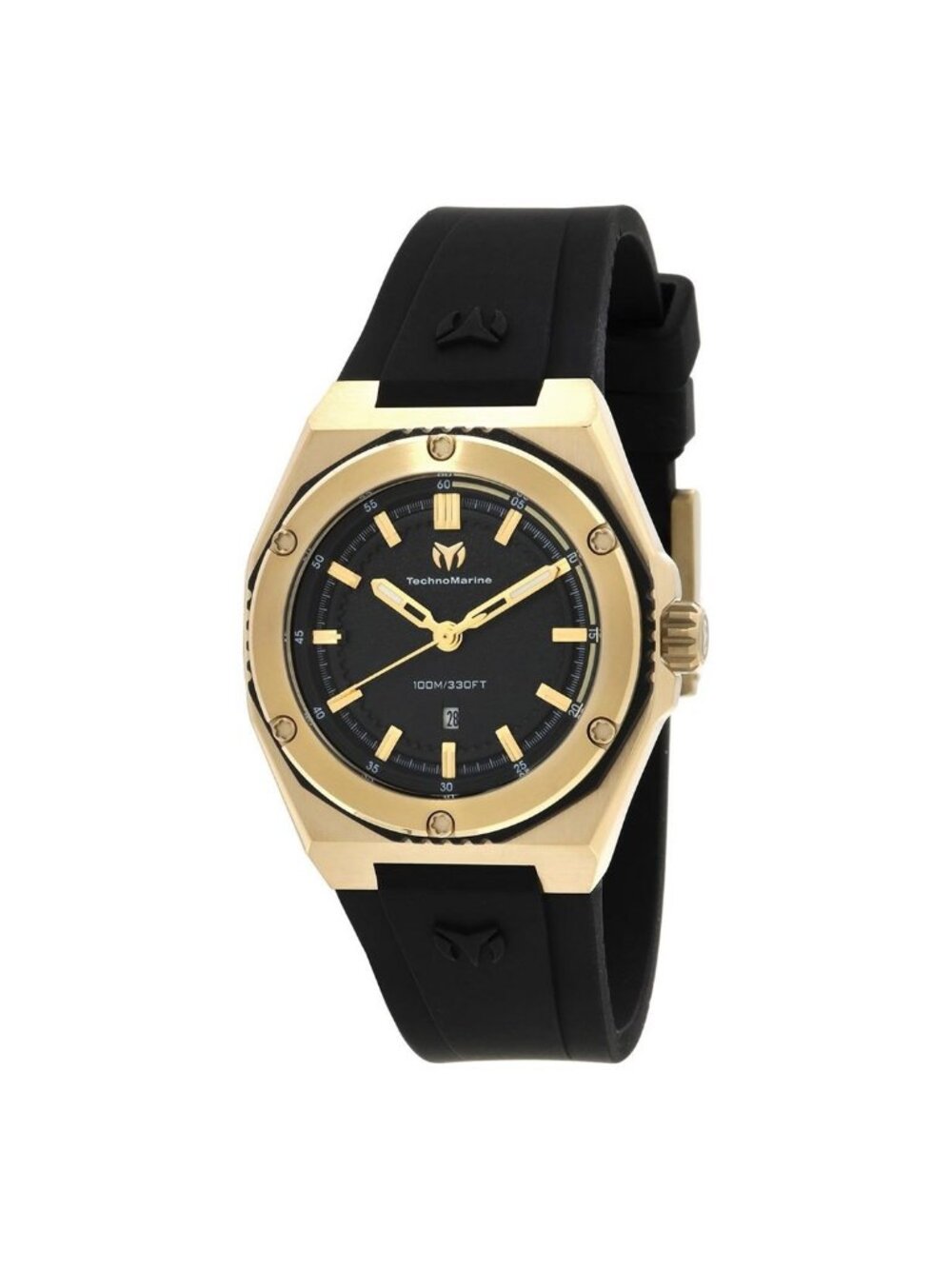 NWT Technomarine Coral Quartz Black Dial Ladies Watch